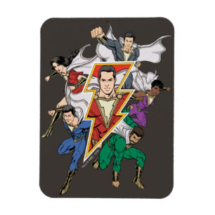 Magnet Flexible SHAZAM !   Shazam Family Graphic