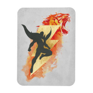 Magnet Flexible SHAZAM !   Shazam Tiger & Lightning Graphic