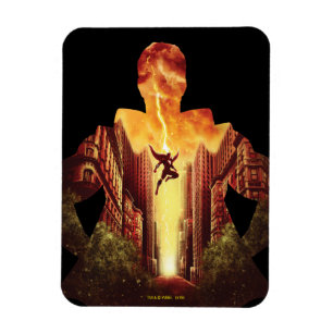 Magnet Flexible SHAZAM ! silhouette de coucher du soleil de  