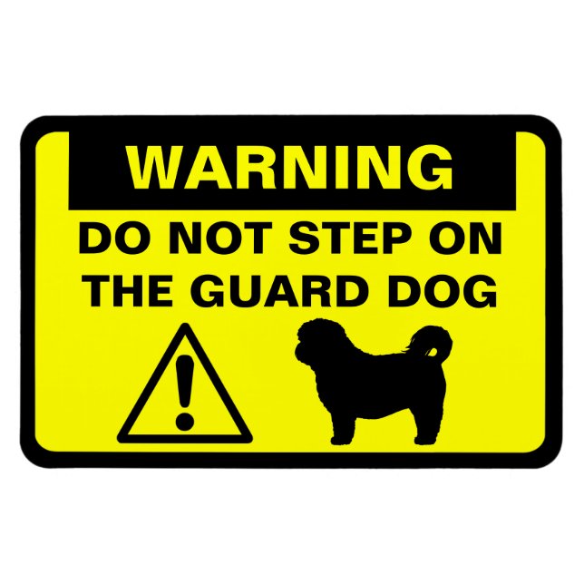 Magnet Flexible Shih Tzu Avertissement de chien de garde humoristi (Horizontal)