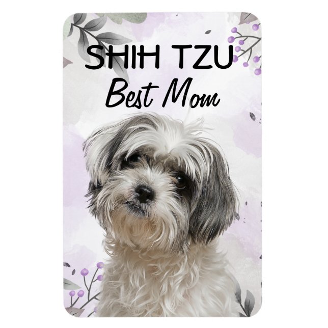 Magnet Flexible Shih Tzu Best Mom (Vertical)