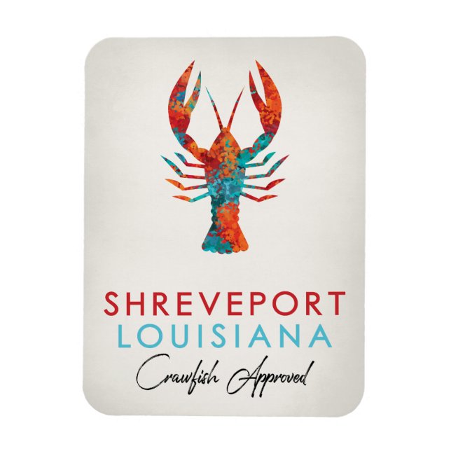 Magnet Flexible Shreveport Louisiane Crawfish Bright (Vertical)