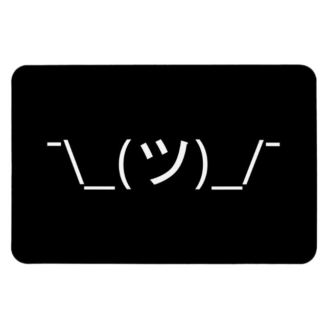 Magnet Flexible Shrug Emoticon —\_(ツ)_/ Afficher le Kaomoji japona (Horizontal)