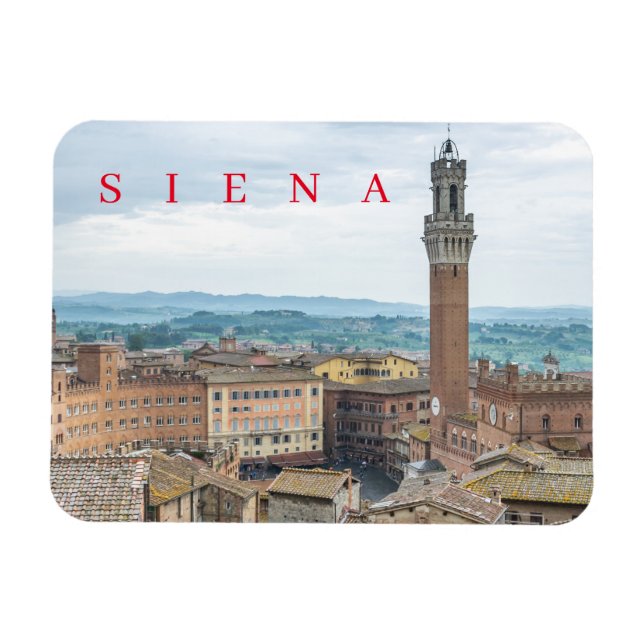 Magnet Flexible Siena Torre del Mangia vue réfrigérateur aimant (Horizontal)