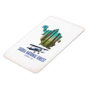 Magnet Flexible Sierra Forêt California USA carte