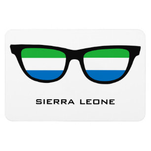 Magnet Flexible Sierra Leone Shades texte et aimant couleur person