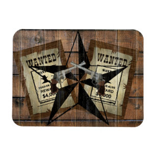 Magnet Flexible SIGNE Recherché Rustique Texas Star Western Double
