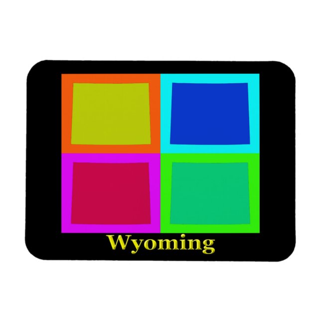 Magnet Flexible Silhouette de la carte du Wyoming (Horizontal)