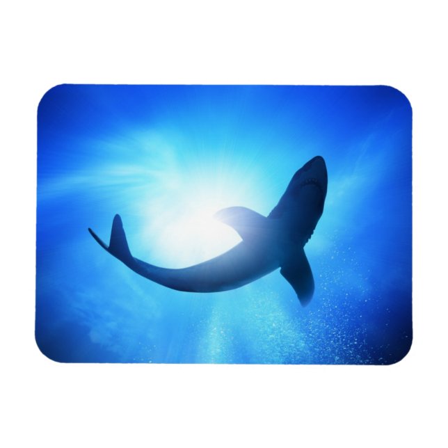 Magnet Flexible Silhouette de requin de l'océan profond (Horizontal)