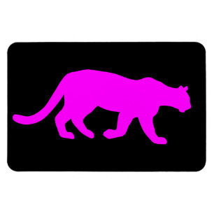 Magnet Flexible Silhouette du Lion de montagne Magenta Cougar Puma