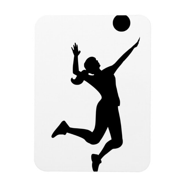 Magnet Flexible silhouette women's volleyball (Vertical)