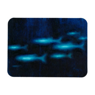 Magnet Flexible Silhouettes de poisson bleu translucide