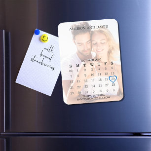 Magnet Flexible Simple 5 lignes Calendrier Photo Enregistrer le Ma