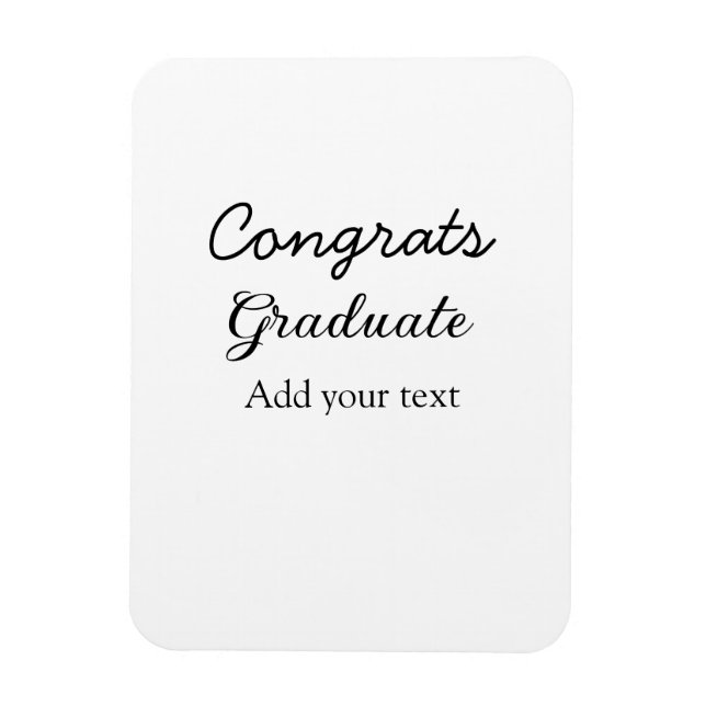 Magnet Flexible Simple congratulation graduation add your (Vertical)