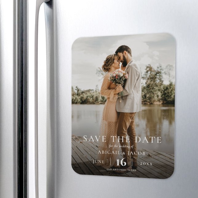 Magnet Flexible Simple Élégant Moderne Photo Mariage Enregistrer l (Créateur téléchargé)