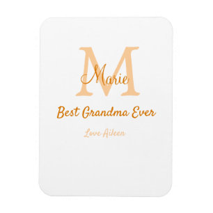Magnet Flexible simple minimum meilleur grand-mère jamais orange m