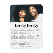 Simple Tendance Typographie 2020 Calendrier photo