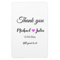 Simple thank you couple heart glitter