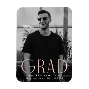 Magnet Flexible Simplicité moderne Blush Photo Graduation