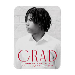 Magnet Flexible Simplicité moderne Red Photo Graduation