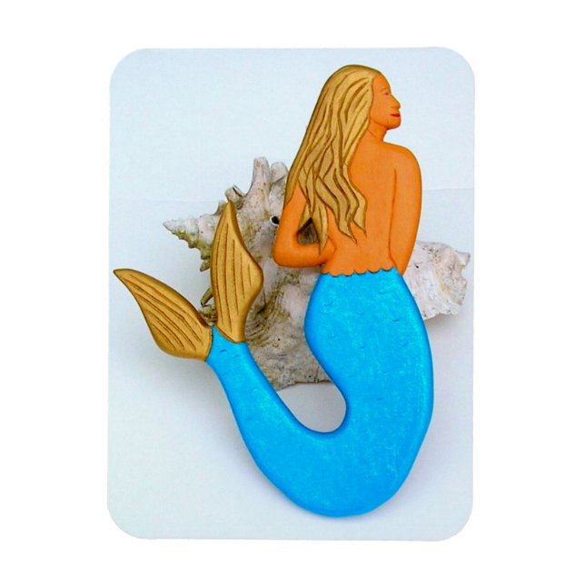 Magnet Flexible sirène à queue bleue (Vertical)