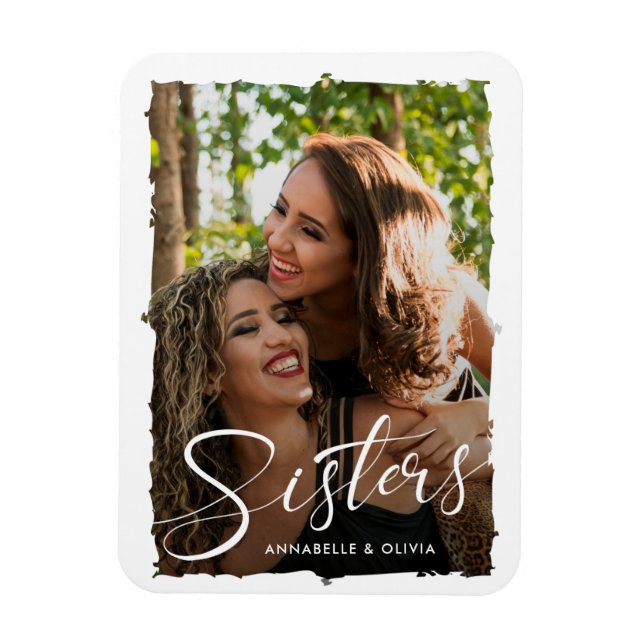 Magnet Flexible Sisters Script Photo moderne (Vertical)