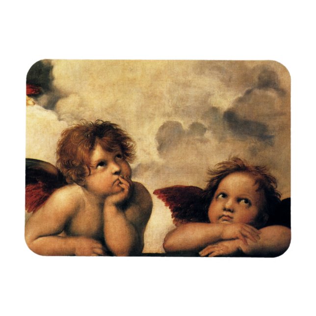 Magnet Flexible Sistine Madonna Angels par Raphael Sanzio (Horizontal)