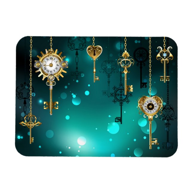 Magnet Flexible Skeleton Keys on Green Background (Horizontal)