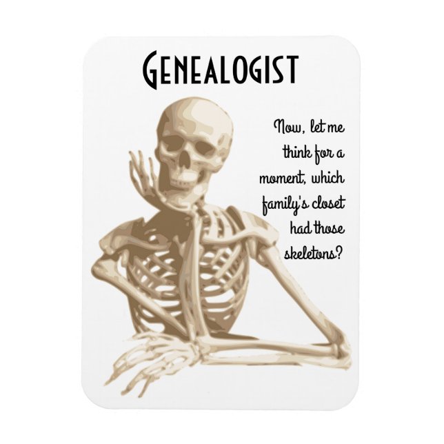 Magnet Flexible Skeletons dans le placard - Généalogie (Vertical)