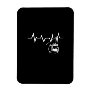Magnet Flexible Ski Lift Heartbeat Skier