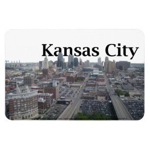 Magnet Flexible Skyline de Kansas City avec Kansas City dans le ci