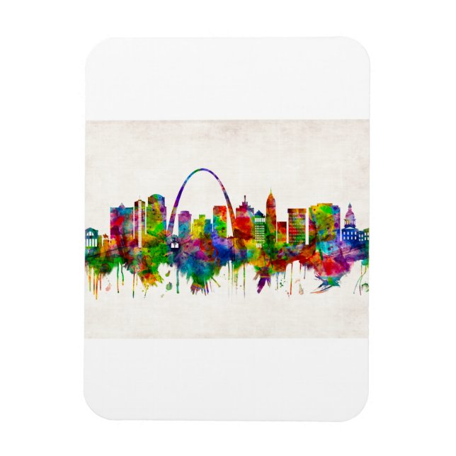 Magnet Flexible Skyline de Saint-Louis Missouri (Vertical)