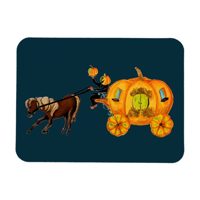 Magnet Flexible Sleepy Hollow Horseman Citrouille Carriage sans tê (Horizontal)