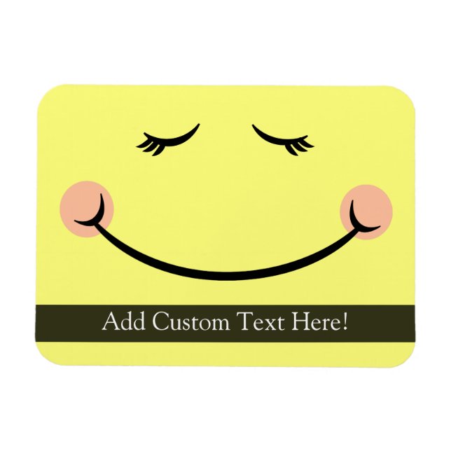 Magnet Flexible Sleepy Kawaii Joyeux Visage (Horizontal)