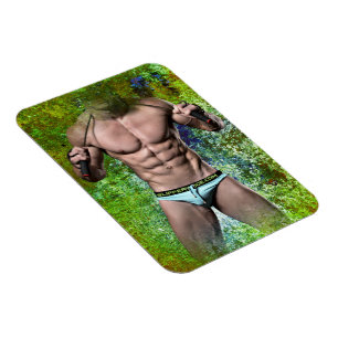 Magnet Flexible SlipperyJoe's blanc musculaire sexy homme speedo n