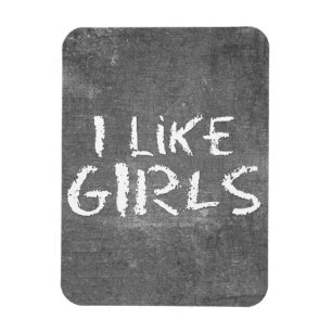 Magnet Flexible SlipperyJoe's J'aime les filles tableau noir sale 