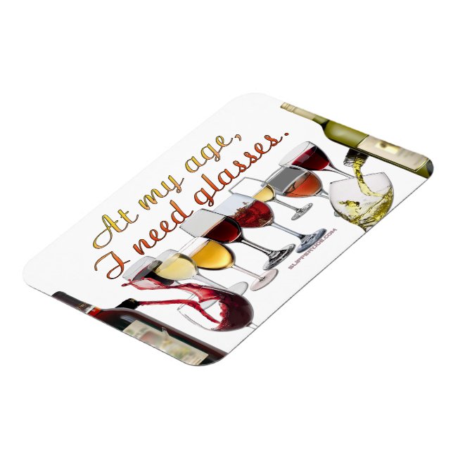 Magnet Flexible SlipperyJoe's Vins Verres de raisins fermentés vin (Côté Gauche)
