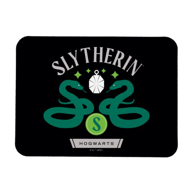 Magnet Flexible SLYTHERIN™ House Double Snake Locket Graphique (Horizontal)