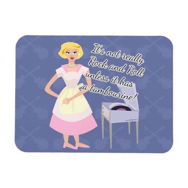 Magnet Flexible Snarky Rock Tambourine Femme au foyer (Horizontal)