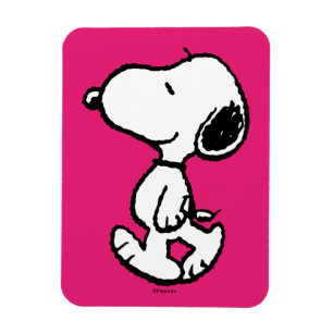 Magnet Flexible Snoopy Black & Magenta Motif