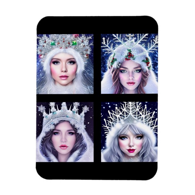 Magnet Flexible Snow Queens (Vertical)