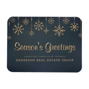 Magnet Flexible Snowflakes Business Bonnes Fêtes