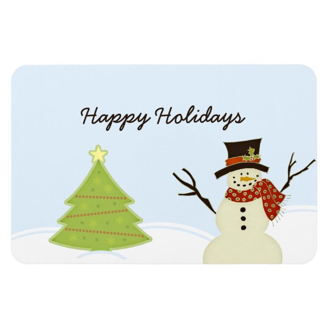 Magnet Flexible Snowman (Horizontal)