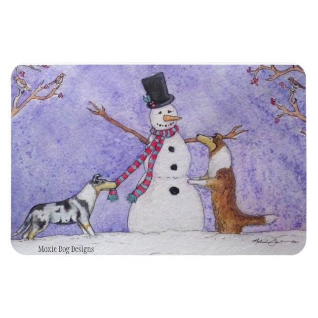 Magnet Flexible Snowman Bandits (Horizontal)