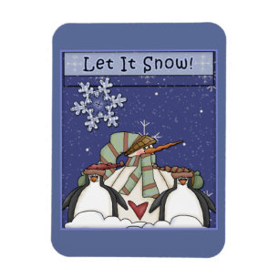 Magnet Flexible Snowman et pingouins