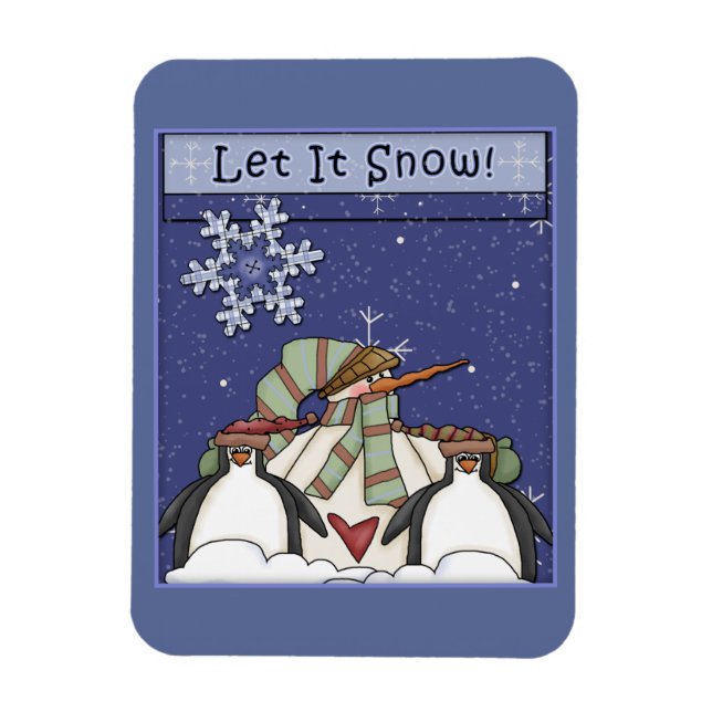 Magnet Flexible Snowman et pingouins (Vertical)