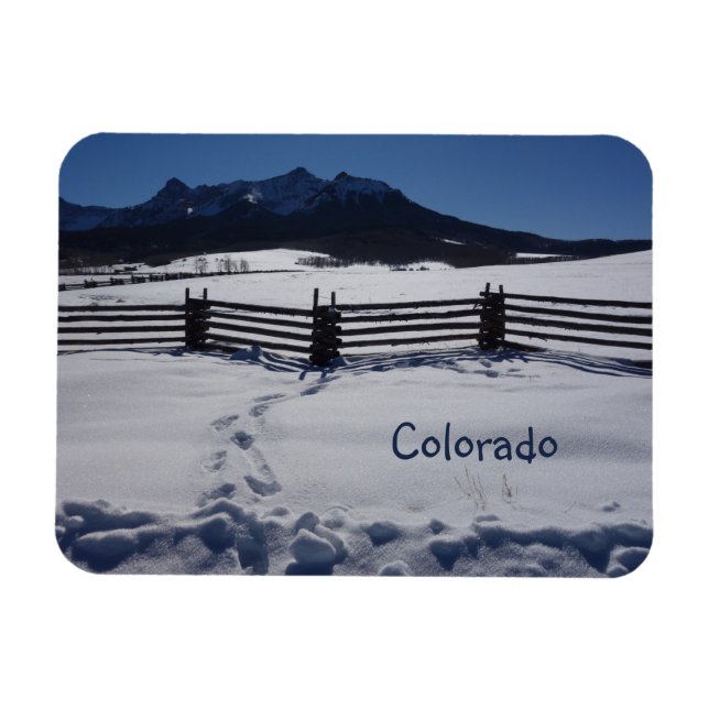 Magnet Flexible Snowy San Juans Dallas Divide de la clôture rustiq (Horizontal)