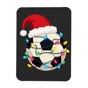 Magnet Flexible Soccer enveloppé dans les lumières de Noël Joueur