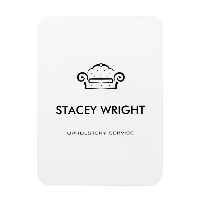 Magnet Flexible Sofa noir silhouette tissu blanc (Vertical)