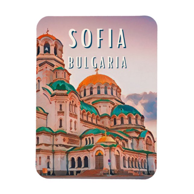 Magnet Flexible Sofia, la ville des contrastes Bulgare (Vertical)